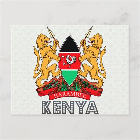 Kenya Coat of Arms Postcard | Zazzle.com