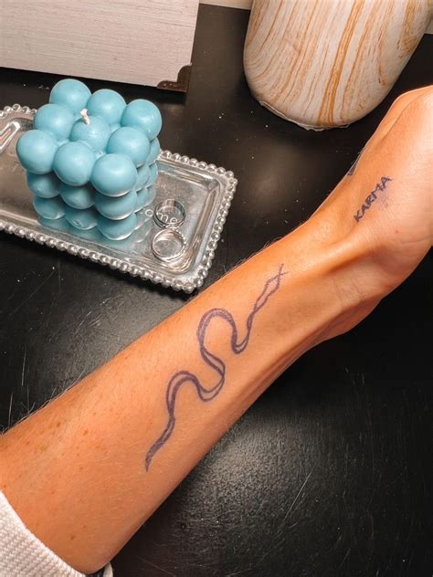 Dainty line drawing snake tattoo | Tiny tattoos for girls, Snake ankle ...