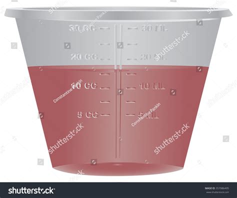 Medical Plastic Container Measuring Scale Vector Stock Vector (Royalty ...