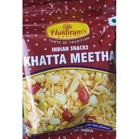 haldirams khatta meetha namkeen packaging type packet  rs pack