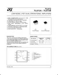 TL072C Datasheet - LOW NOISE DUAL JFET OP-AMPS from SGS-Thomson ...