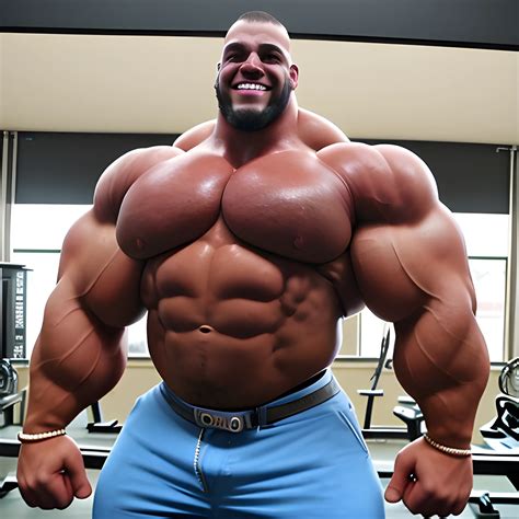 3-meters, beaatiful muscle morph, smile happy, long humongous arms