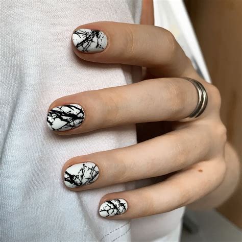 Мраморный маникюр 💅🏻 | Маникюр, Дизайн