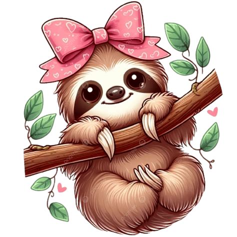 cute sloth clipart
