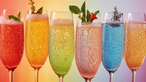 sparkling rainbow  collection  effervescent drinks  floral