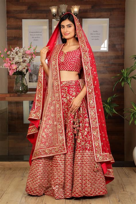 Pink Pink Bridal Lehenga by for rent online | FLYROBE