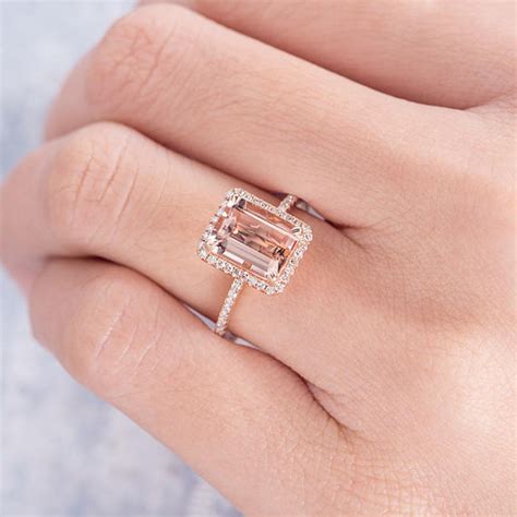 Emerald Cut Gold Band Engagement Rings, Engagement Ring Modern 2.01 ...