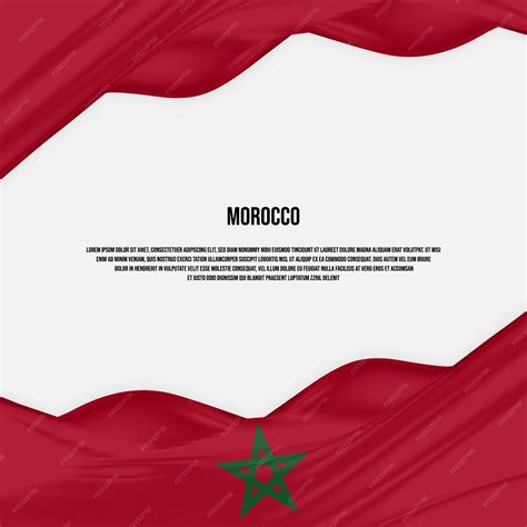Premium Vector | Morocco flag design. waving moroccan flag made of