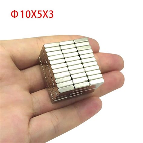 Маленькая неодимовая магнитная лента 10x5x3 мм, тонкие прямоугольные ...