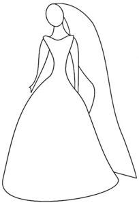 35+ Desenhos de Noivas para Imprimir e Colorir/Pintar Grátis
