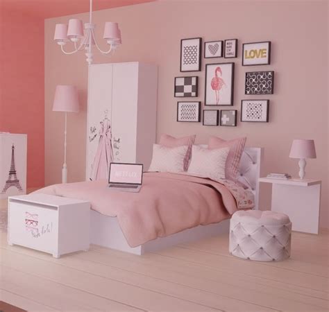 𝙋𝙞𝙣𝙠 𝘽𝙚𝙙𝙧𝙤𝙤𝙢 | NellyScenes | Sims 4 casas, Decoracion de interiores ...