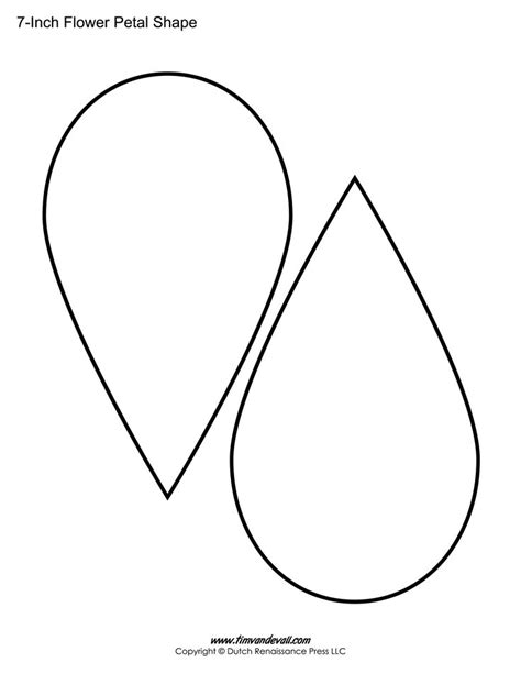 Printable Flower Petal Templates for Making Paper Flowers | Flower ...