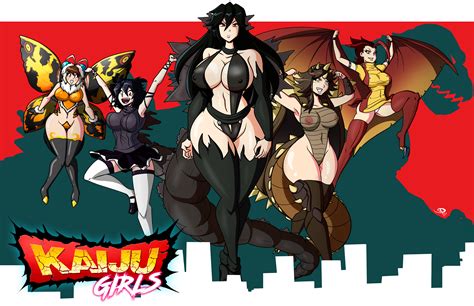 Kaiju Girls Team Goji | Kaiju, Godzilla, Kaiju art