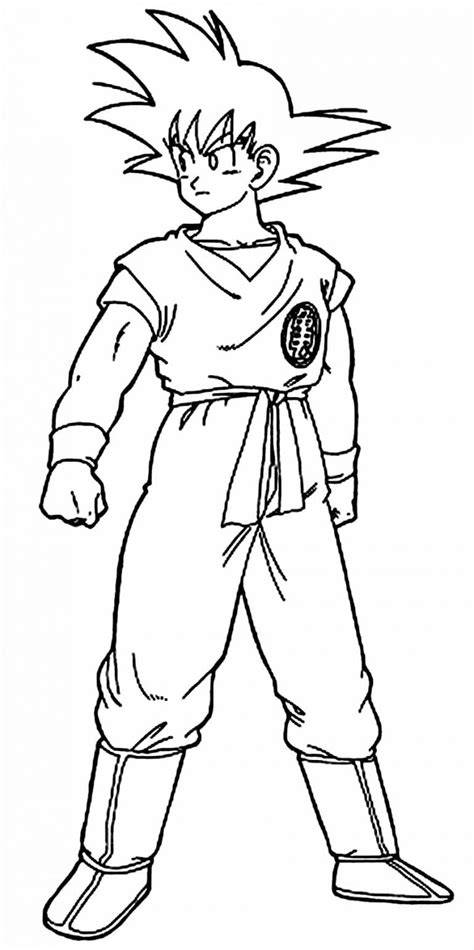 Imagem Do Goku Para Colorir