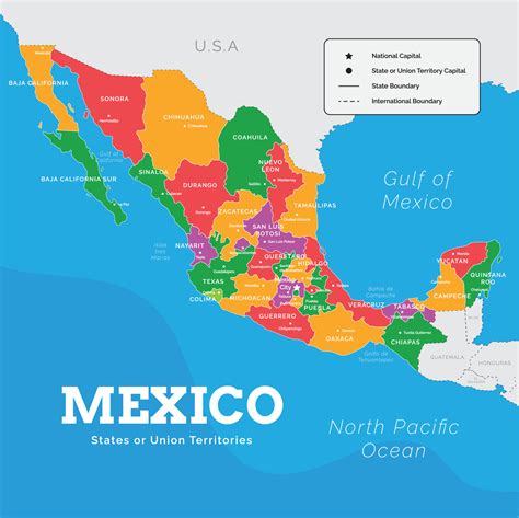 Mexico Country Map 21523295 Vector Art at Vecteezy