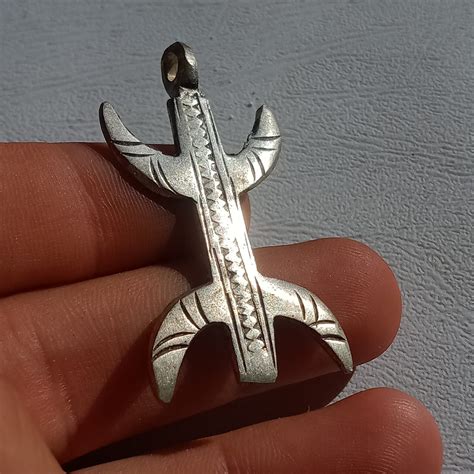 VERY OLD RARE EXTREMELY ANCIENT VIKING SILVER AMULET ARTIFACT AUTHENTIC