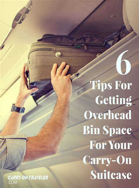 how to put carry on in overhead bin