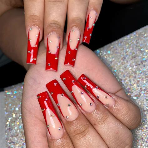 33+ Stunning Coffin Red Nail Designs You Need to Try - Nail Designs Daily