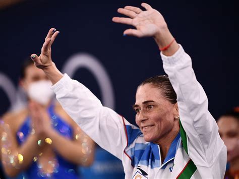 Gymnast Oksana Chusovitina, 46, Gets Standing Ovation at Eighth and