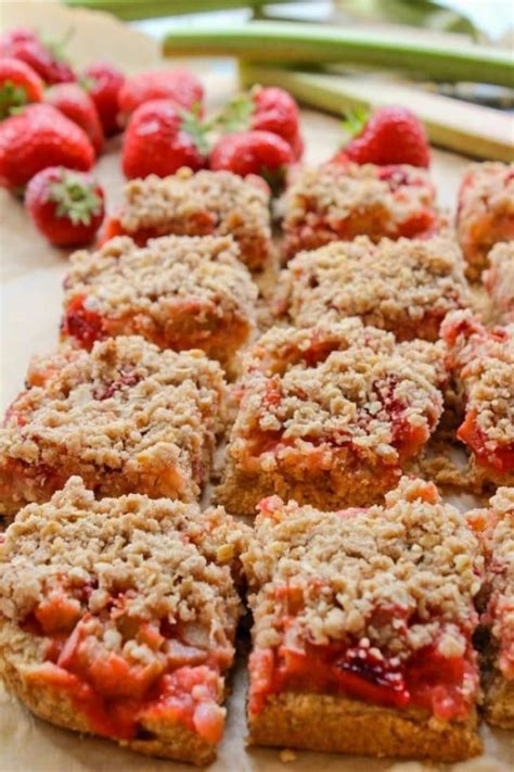 strawberry rhubarb bars gf   saucy kitchen