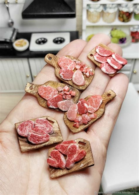Кукольная миниатюра. Мини еда для кукол. Миниатюра. Мясо купить в ...