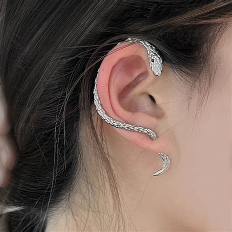 Винтажные серьги-змеи из нержавеющей стали с крючком | AliExpress