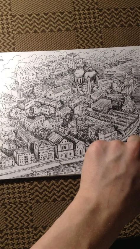 Рисую центр Парижа. Drawing center of paris | Creative, Artwork, Art