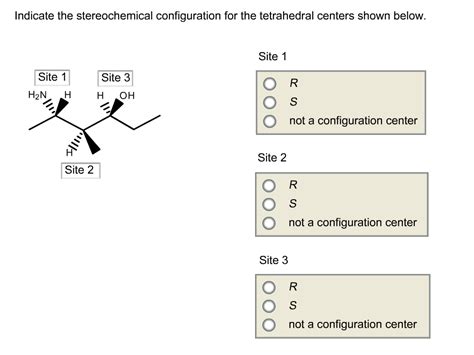 Solved Indicate the stereochemical configuration for the | Chegg.com