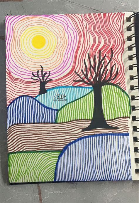Easy and Colourful Art | Sketch pen drawing, Boho art drawings, Pencil ...