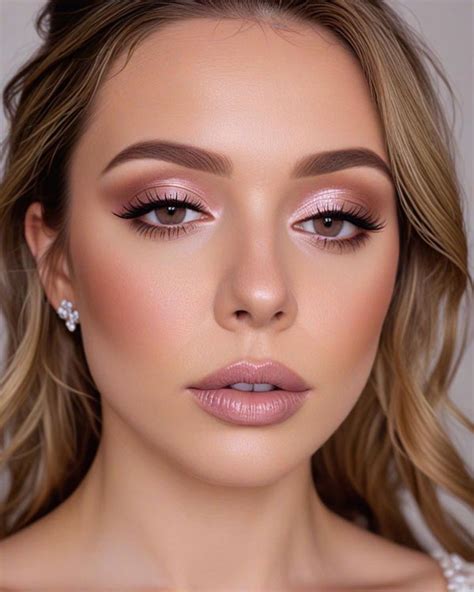 soft glam bridal makeup  blushing bride soft glam