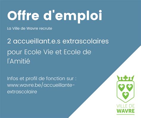 ville de wavre job alert la ville de wavre recrute