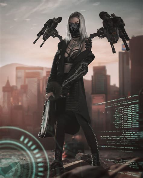 Artwork by @ahtishammunir_ Model: @luma.skye : r/Cyberpunk