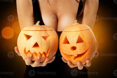 woman with big boobs in halloween style 16098385 Stock Photo at Vecteezy