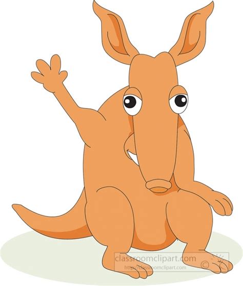 Vector Illustration Of Cartoon Aardvark Isolated On White Royalty #3350208