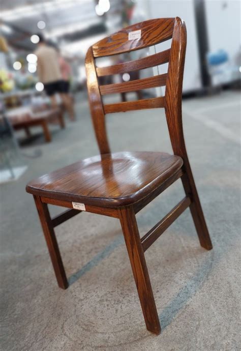 pc solid wood chair furniture home living furniture chairs  carousell