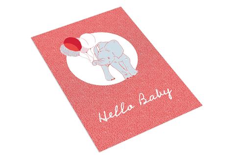 Hello Baby Elephant Greeting Card – The Paper People Greeting Cards