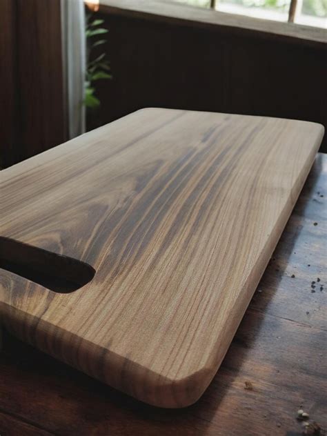 Elm Wood Cutting Board Rustic, Handcrafted Wood Service Tray
