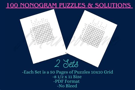 Nonogram Puzzle Interiors-100 Puzzles Graphic by jlee2be84 · Creative ...