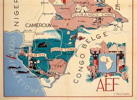J. Choain Audiberti - Original Vintage Poster French Equatorial Africa