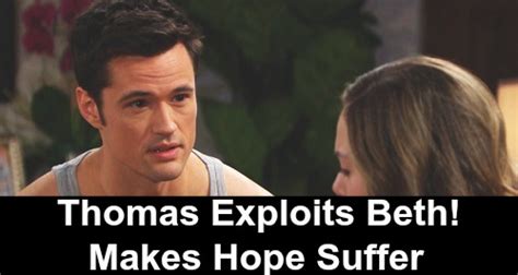 The Bold and the Beautiful Spoilers: Thomas' Sick Strategy, Ignores ...