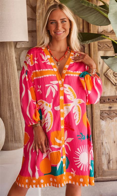 Petite Robe Isla Oversize Rose Lemon Paradise
