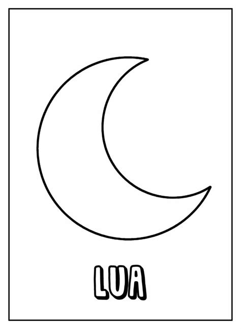 Desenhos de Lua para colorir - Bora Colorir