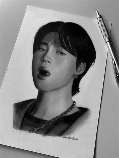 Jimin . #drawing | Pencil art, Art inspiration, Art inspo