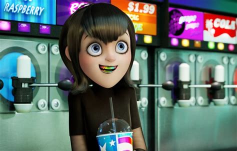 Wallpaper girl, cartoon, drink, Mavis, Hotel Transylvania 2 ...