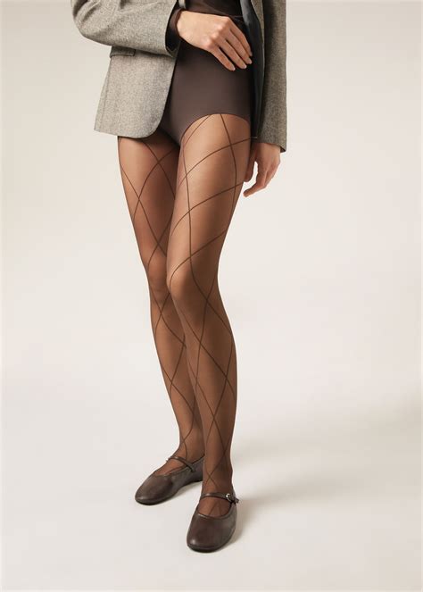 Sheer Diamonds Tights - Patterned tights - Calzedonia