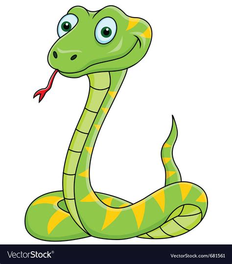 snake cartoon royalty  vector image vectorstock