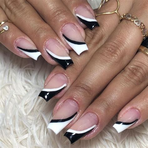 Unhas Decoradas Em Preto E Branco - Unhas decoradas em preto e branco: 60 ideias + tutoriais para arrasar