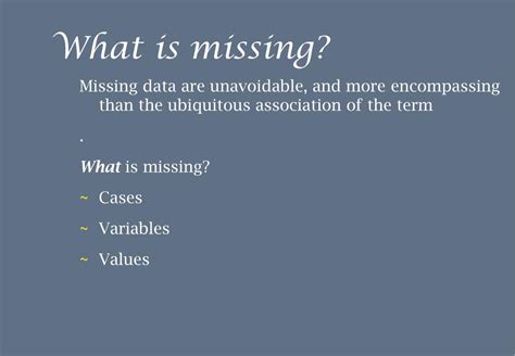 missing data powerpoint    id
