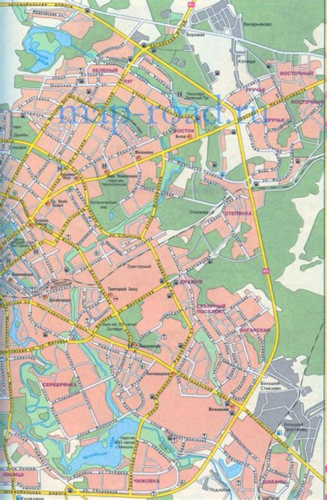 Карта Минска. Автомобильная карта г Минск