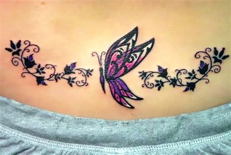 Cute Butterfly Tramp Stamp Tattoo Idea